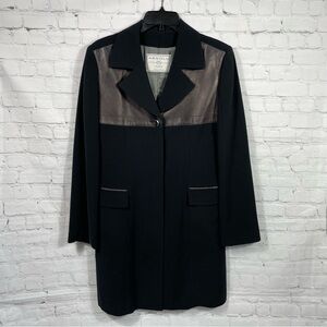 Absolu Paris Black Dress Trench Coat Size Small**